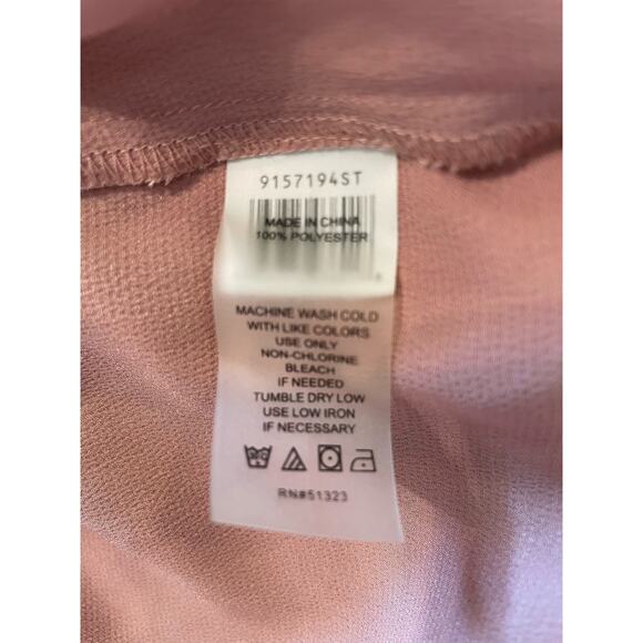 Vince Camuto Satin Rosy Taupe Top, Hi-Lo Hem, Flowy, Flattering, Ladies Large - Picture 6 of 6